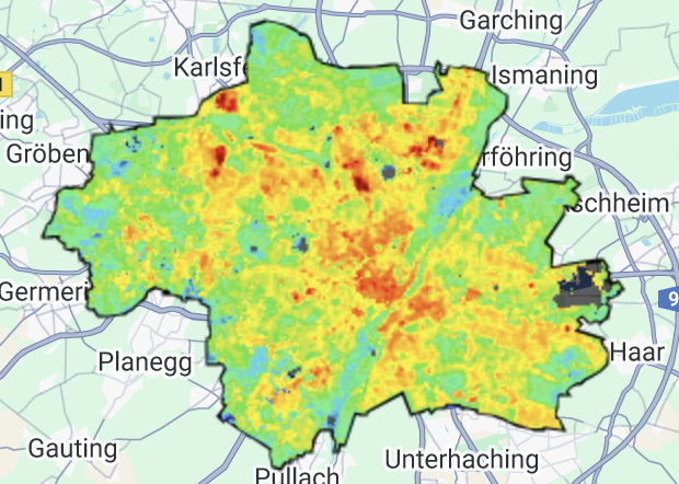 Urban Heat Island in Munich 2016