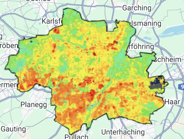 Urban Heat Island in Munich 2020